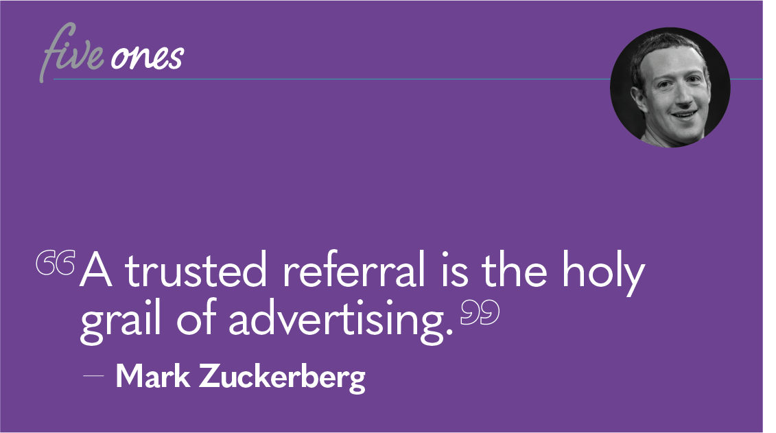 Influencer Marketing Mark Zuckerberg Quote