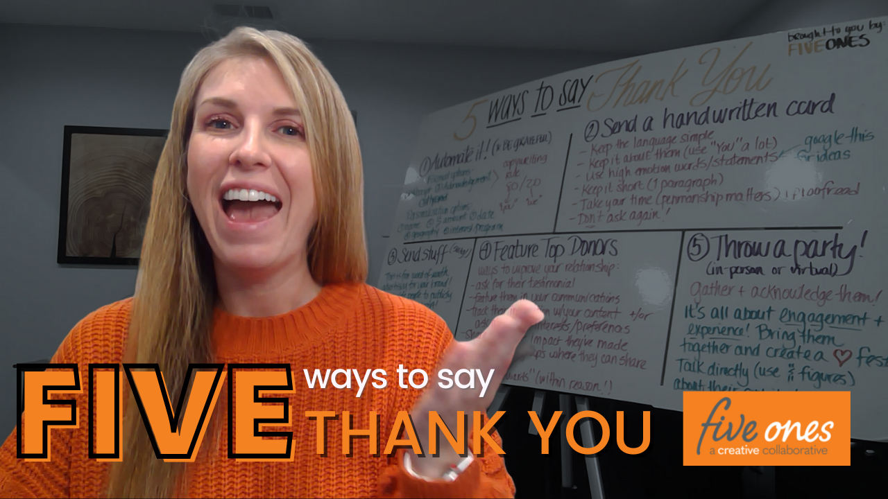 5 Ways Nonprofits can say thank you
